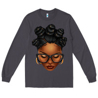 Smoke afro woman with bantu knots Long Sleeve Tee - texasbilliewilder