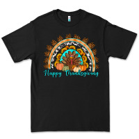 Black Happy thanksgiving rainbow Premium Tee - Artiststas