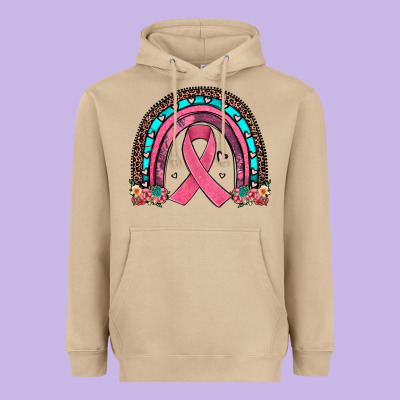 Ribbon Rainbow Heavyweight Hoodie Designed By Jahusdesignshop
