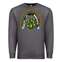 Charcoal Heather cactus rainbow Premium Sweatshirt - JahusDesignShop