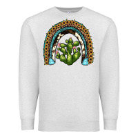 Oatmeal Heather cactus rainbow Premium Sweatshirt - JahusDesignShop