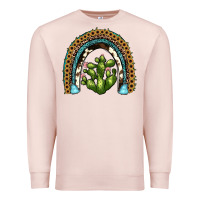 Pale Pink cactus rainbow Premium Sweatshirt - JahusDesignShop