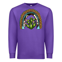 Purple cactus rainbow Premium Sweatshirt - JahusDesignShop