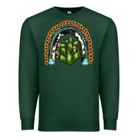 Sports Green cactus rainbow Premium Sweatshirt - JahusDesignShop