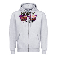 Heather Grey howdy cowgirl Zipper Hoodie - SublimationCraftShop
