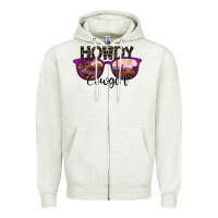 Oatmeal Heather howdy cowgirl Zipper Hoodie - SublimationCraftShop