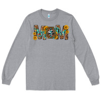 Heather Grey mom with aztec mothers day Long Sleeve Tee - texasbilliewilder
