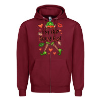 Burgundy im the sexy elf Zipper Hoodie - FaDigitalArtStudio