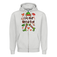 Dove Grey im the sexy elf Zipper Hoodie - FaDigitalArtStudio
