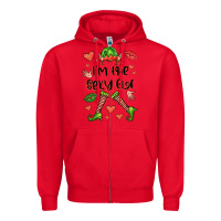 Red im the sexy elf Zipper Hoodie - FaDigitalArtStudio