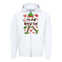 White im the sexy elf Zipper Hoodie - FaDigitalArtStudio