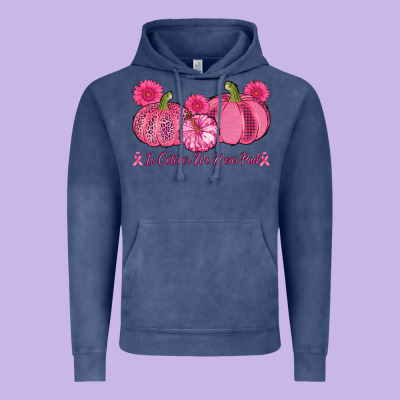 In October We Wear Pink Pumpkins Vintage Hoodie Designed By Adodesignshop