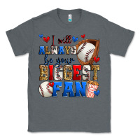 Charcoal Heather i will always be your biggest fan baseball Classic Tee - Zillion Design Studio