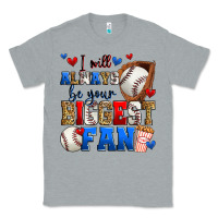 Heather Grey i will always be your biggest fan baseball Classic Tee - Zillion Design Studio