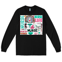 Black nurse life Long Sleeve Tee - Zillion Design Studio