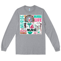 Heather Grey nurse life Long Sleeve Tee - Zillion Design Studio