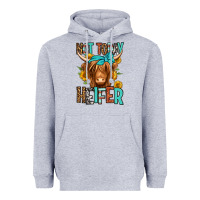 Heather Grey not today heifer long haired cow Heavyweight Hoodie - Jasminsmagicworld