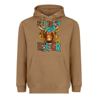 Not Today Heifer Long Haired Cow Heavyweight Hoodie | Teevron