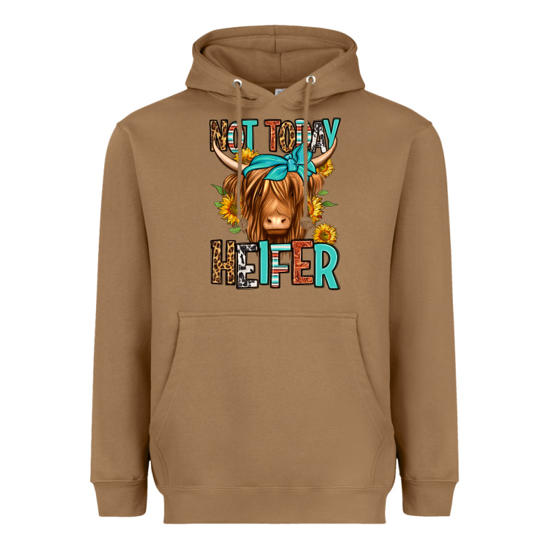 Not Today Heifer Long Haired Cow Heavyweight Hoodie by Jasminsmagicworld | Teevron