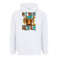 White not today heifer long haired cow Heavyweight Hoodie - Jasminsmagicworld