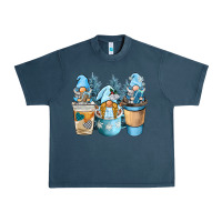 Midnight Navy winter coffee gnome Urban Heavy Tee - BarkalooDesign