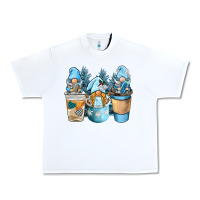 White winter coffee gnome Urban Heavy Tee - BarkalooDesign