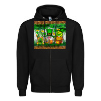 Black St. Patrick's Day gnomies tumbler St. Patricks Day Zipper Hoodie - Neo Western