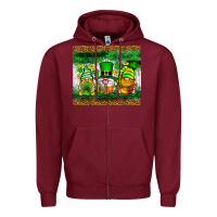 Burgundy St. Patrick's Day gnomies tumbler St. Patricks Day Zipper Hoodie - Neo Western