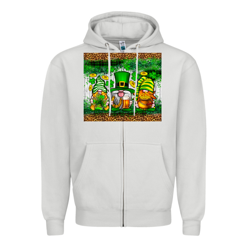 St. Patrick's Day Gnomies Tumbler St. Patricks Day Zipper Hoodie by Neo Western | Teevron