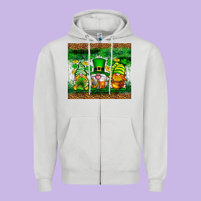 St. Patrick's Day Gnomies Tumbler St. Patricks Day Zipper Hoodie Designed By Neo Western