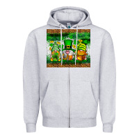 Heather Grey St. Patrick's Day gnomies tumbler St. Patricks Day Zipper Hoodie - Neo Western