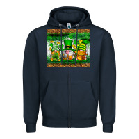 Navy St. Patrick's Day gnomies tumbler St. Patricks Day Zipper Hoodie - Neo Western