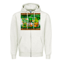 Oatmeal Heather St. Patrick's Day gnomies tumbler St. Patricks Day Zipper Hoodie - Neo Western