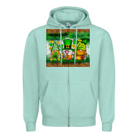Seafoam St. Patrick's Day gnomies tumbler St. Patricks Day Zipper Hoodie - Neo Western