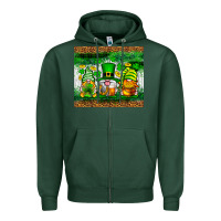 Sports Green St. Patrick's Day gnomies tumbler St. Patricks Day Zipper Hoodie - Neo Western