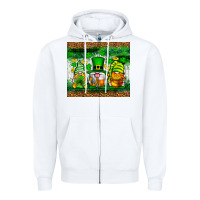 White St. Patrick's Day gnomies tumbler St. Patricks Day Zipper Hoodie - Neo Western