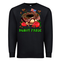 Black donut panic Premium Sweatshirt - AdoDesignShop