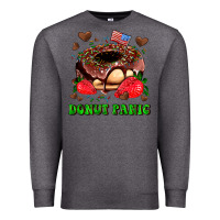 Charcoal Heather donut panic Premium Sweatshirt - AdoDesignShop