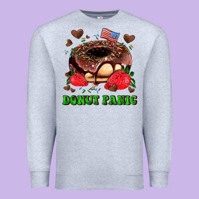 Donut Panic Premium Sweatshirt Designed By Adodesignshop