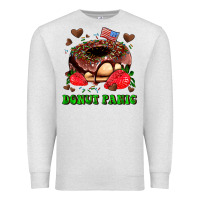Oatmeal Heather donut panic Premium Sweatshirt - AdoDesignShop