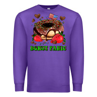 Purple donut panic Premium Sweatshirt - AdoDesignShop