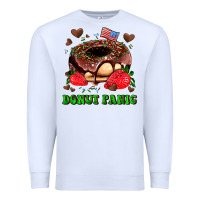 White donut panic Premium Sweatshirt - AdoDesignShop