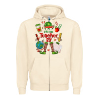 Sandshell im the teacher elf Zipper Hoodie - FaDigitalArtStudio