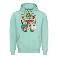 Seafoam im the teacher elf Zipper Hoodie - FaDigitalArtStudio