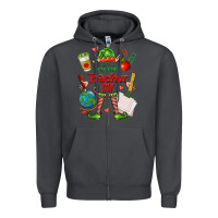 Smoke im the teacher elf Zipper Hoodie - FaDigitalArtStudio