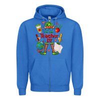 True Royal im the teacher elf Zipper Hoodie - FaDigitalArtStudio