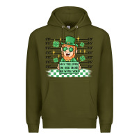 Army Green may the luck of the irish be with you Premium Hoodie - MaliasSmallBusiness