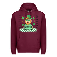 Burgundy may the luck of the irish be with you Premium Hoodie - MaliasSmallBusiness