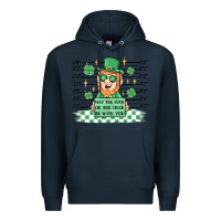 Navy may the luck of the irish be with you Premium Hoodie - MaliasSmallBusiness