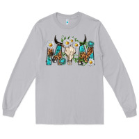 Moon Dust mom with bull skull Long Sleeve Tee - texasbilliewilder